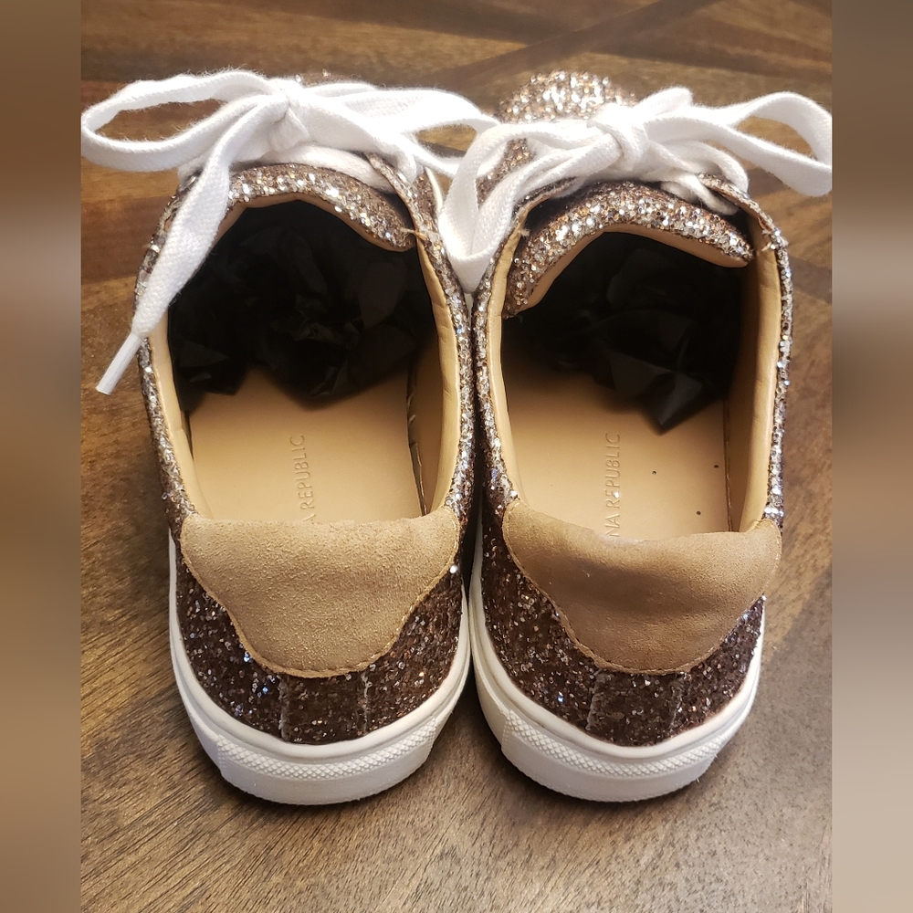 Banana Republic Gold Glitter Shoes s6 - Picture 3 of 12